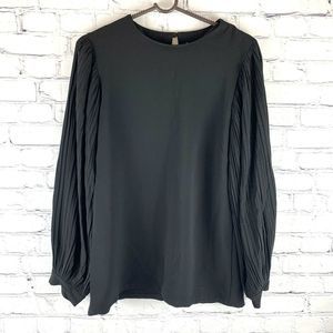 Montania Black Long Sleeve Tunic Top Size S